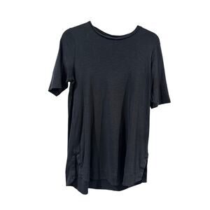 J. Jill Pima Black Cotton Shirttail Tunic Medium